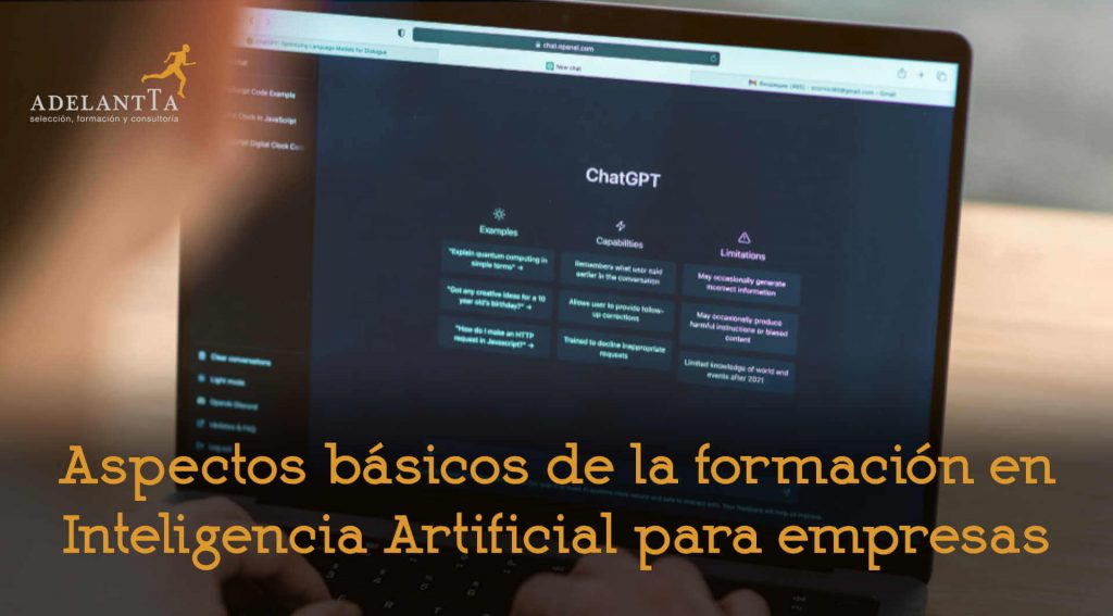 Aspectos básicos de la formación en Inteligencia Artificial para empresas formación bonificada fundae consultoría recursos humanos rrhh talento desarrollo selección adelantta