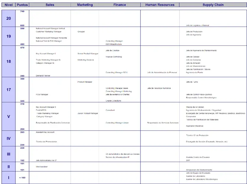 ejemplo mapa de puestos consultoría recursos humanos empresas adelantta